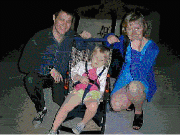 Shaun, Isobel and Alison in Ibiza, Spain
