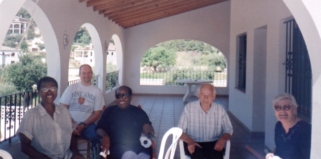 Relaxing on the veranda