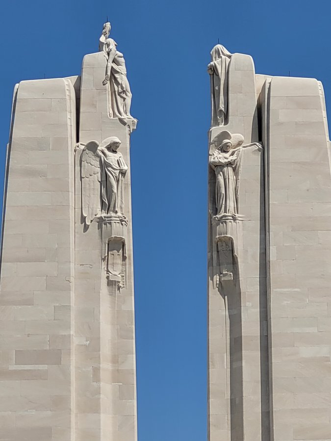 The Pillars of the Canadian National Memorial, Vimy Ridge, France