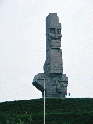 Another view of the Westerplatte Monument, Gdańsk, Poland