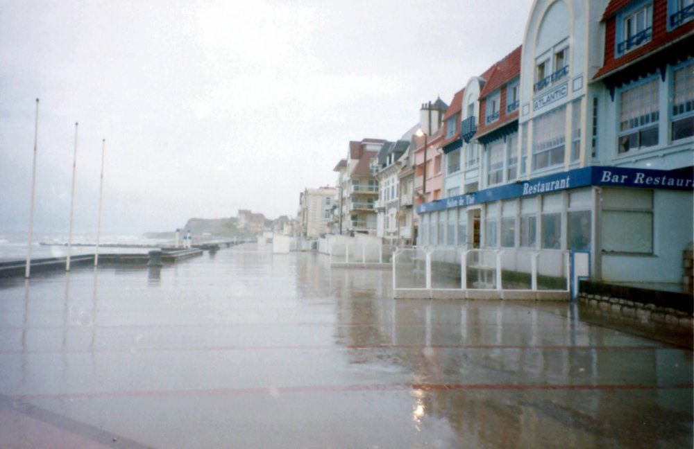 Rain on the Front at Wimereux, Pas de Calais, France