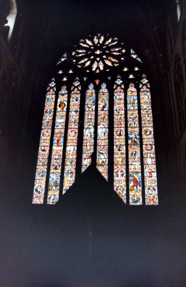 Window in Worcester Cathedral, Worcestershire