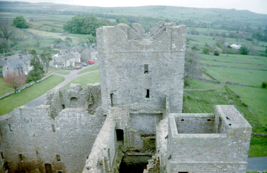 View from on high at Castle Bolton, North Riding of Yorkshire