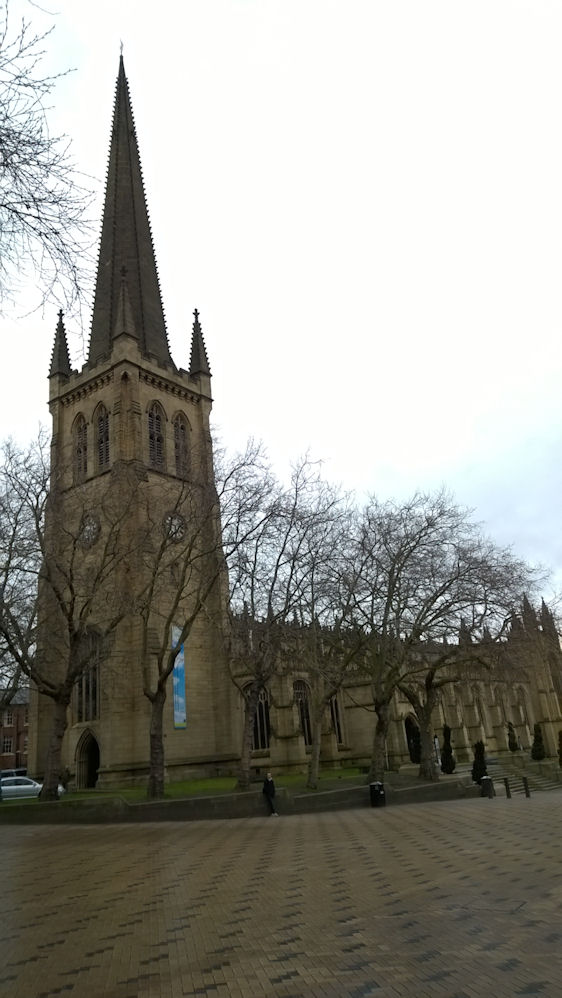 Another view of Wakefield Cathedral, West Riding of Yorkshire