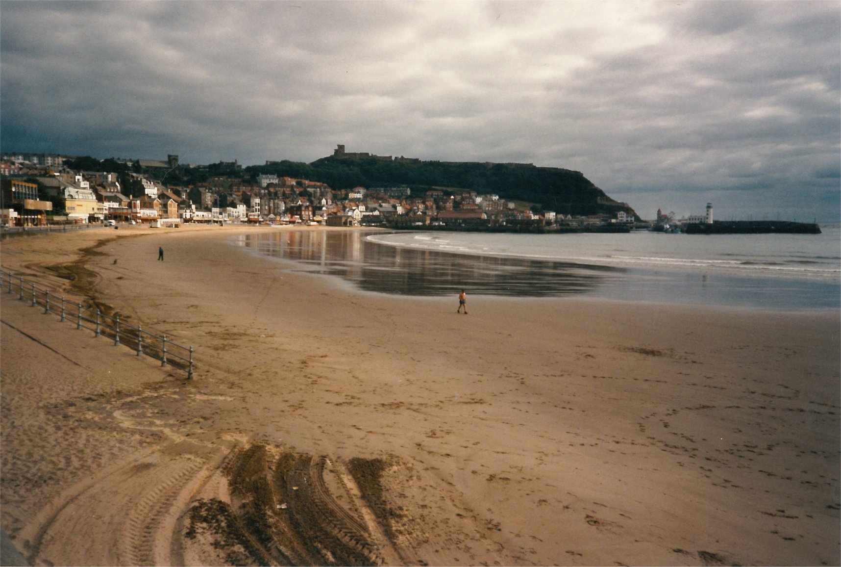 Scarborough Castle from the South Beach, Scarborough, North Riding of Yorkshire