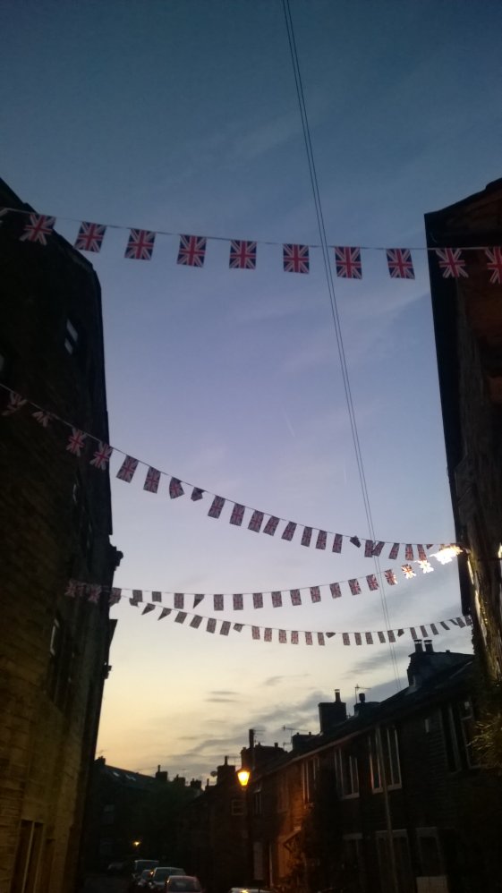 Flags over Haworth, West Riding of Yorkshire