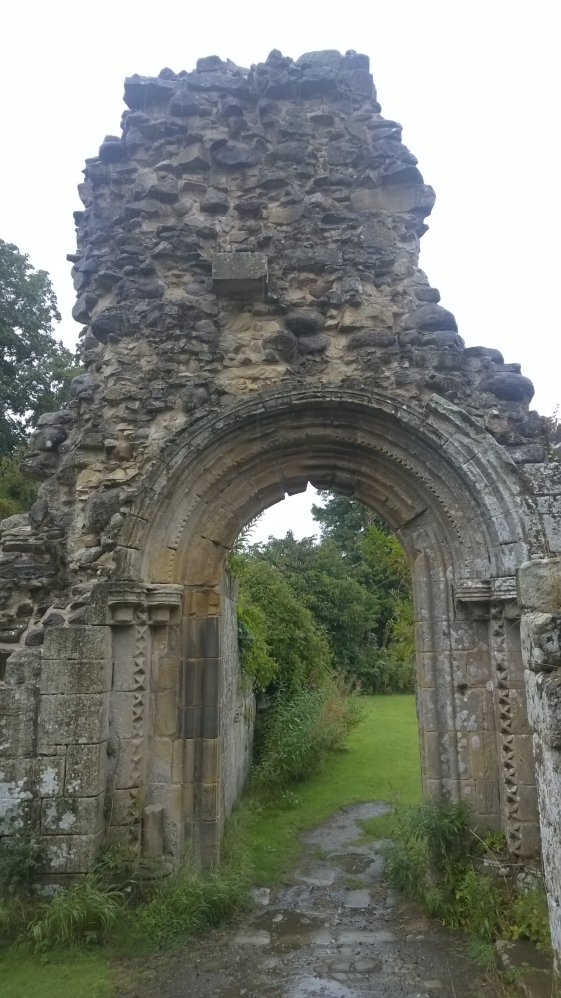 Another ruined arch, Jervaulx Abbey, North Riding of Yorkshire