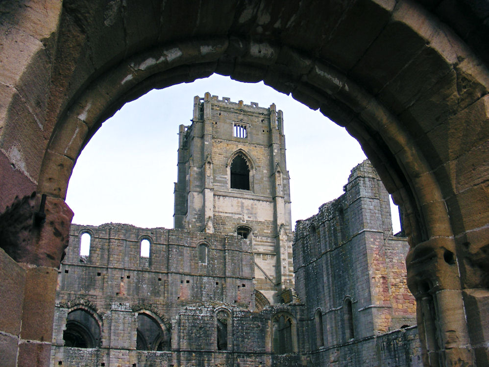 Fountains Abbey in the North Riding of Yorkshire