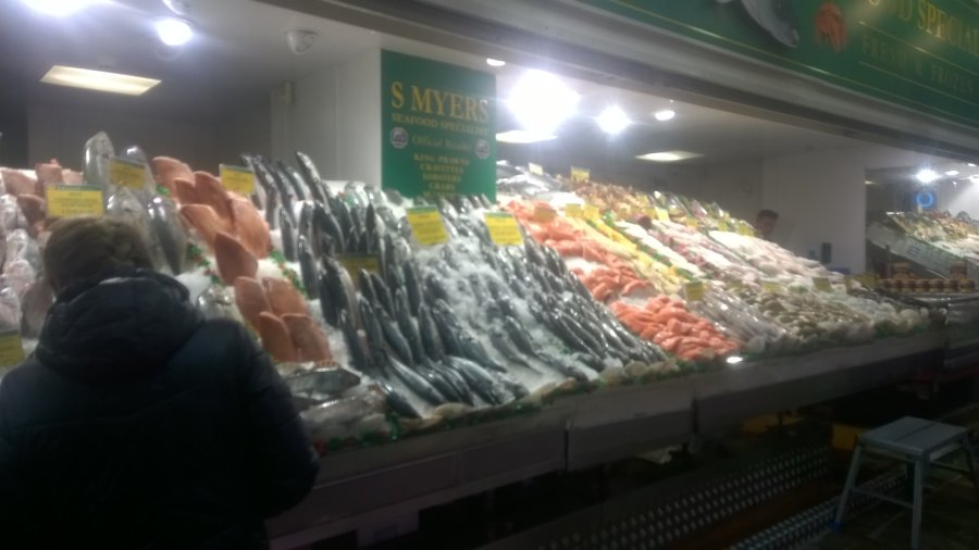 Fish Counter, Kirkgate Market, Leeds, West Riding of Yorkshire