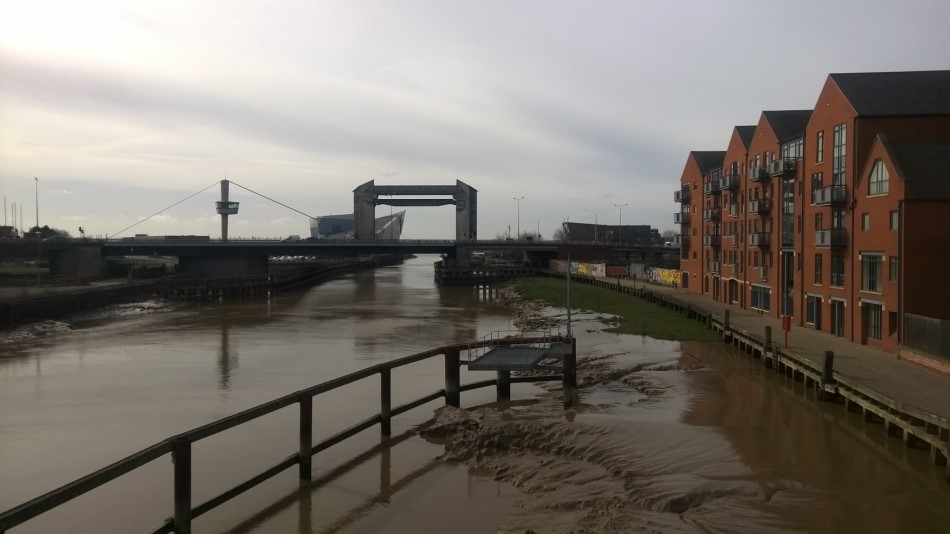 The River Hull, looking towards the Humber, Hull, East Riding of Yorkshire