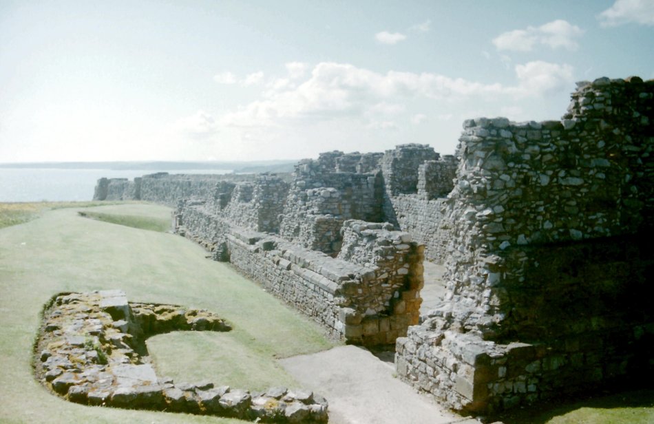 Walls of Scarborough Castle, North Riding of Yorkshire