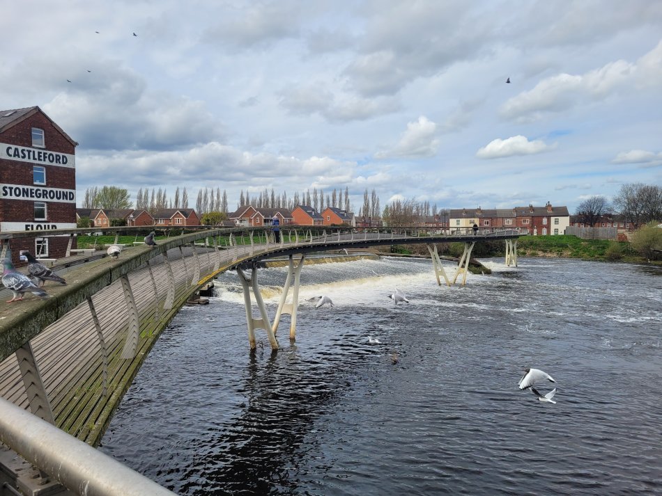 River Aire Footbridge, Castleford, West Riding of Yorkshire