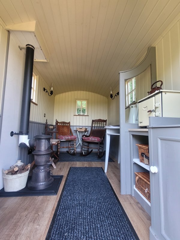 Interior of the Gypsy Caravan, Stillington Vintage Emporium, North Riding of Yorkshire