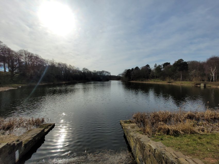 Sunshine over the Middle Lake, Nostell Priory, West Riding of Yorkshire