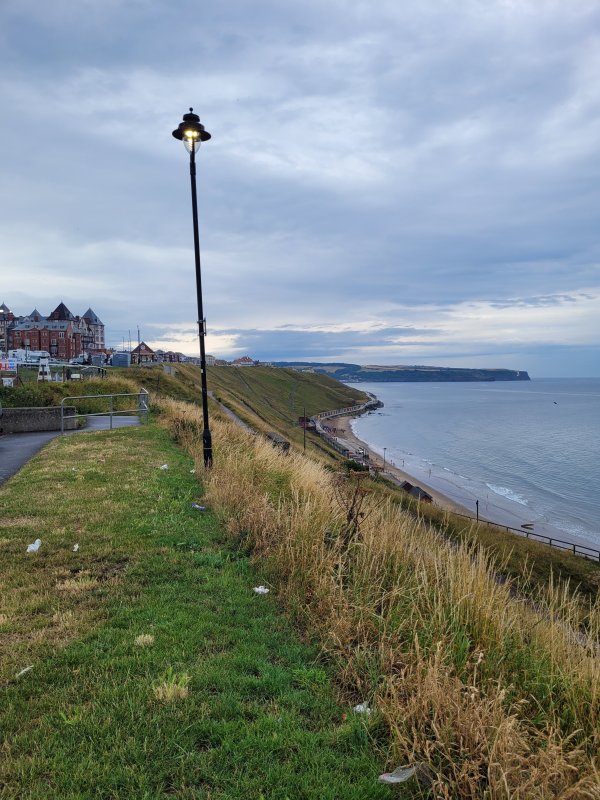 Looking North Along Whitby Beach, North Riding of Yorkshire