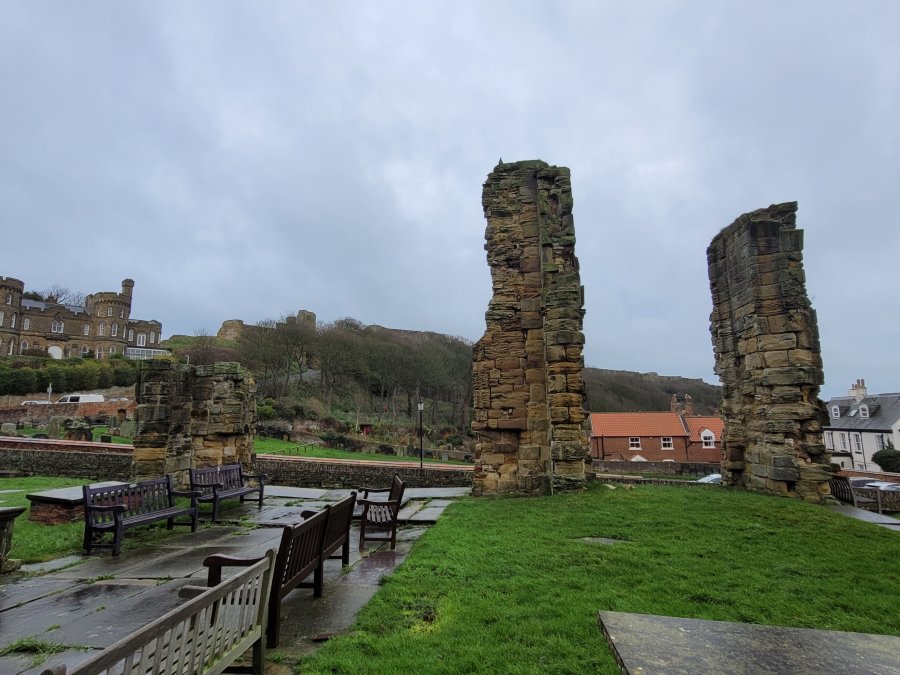 The Ruins of the Quire and North Chancel - destroyed in the Civil War Siege of Scarborough Castle, North Riding of Yorkshire