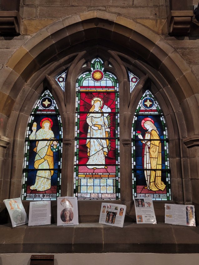 The Mary Window with works by Morris, Burne-Jones and Rosetti, St. Martin-on-the-Hill, Scarborough, North Riding of Yorkshire